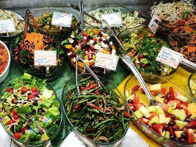 Salads in Display Case